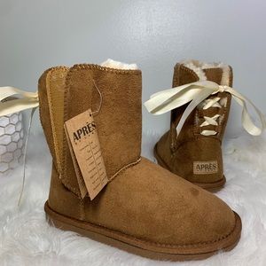 Apres Girls Fashion Boots Size 3 Brown